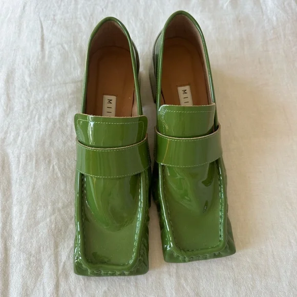 MIISTA Serena Green Olive Flats - Picture 2 of 6